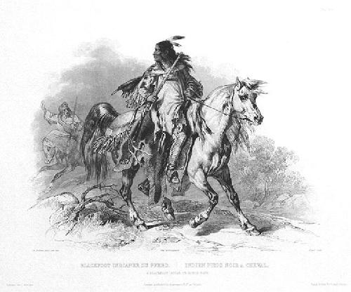 A Blackfoot Indian on Horseback