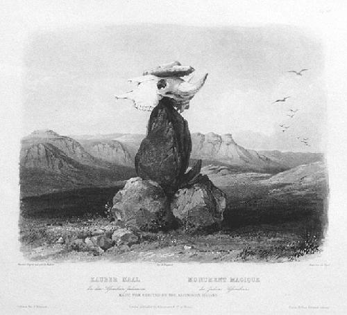 Magic Pile erected by Assiniboin Indians