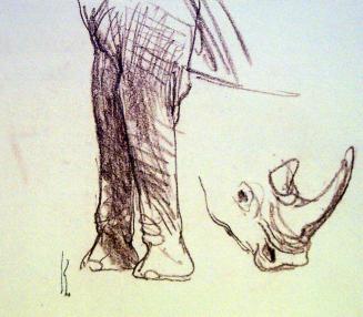 Sketches of Rhino and Elephant legs
