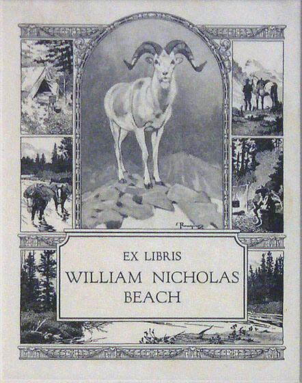 Bookplate Ex Libris William Nicholas Beach